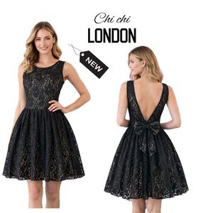 Chi chi London Black lace dress sz 4